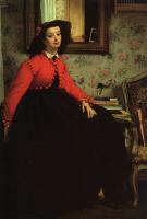 Tissot, James - Portrait of Mademoiselle L.L.  Young Woman in a Red Jacket